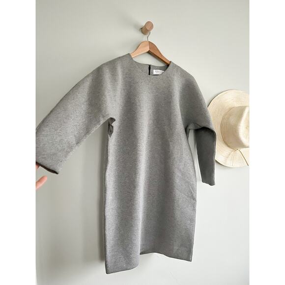 Everlane | Thick Scuba Knit Relaxed Fit Tunic Dress | Gray | Sz XS | NWOT - Picture 3 of 7